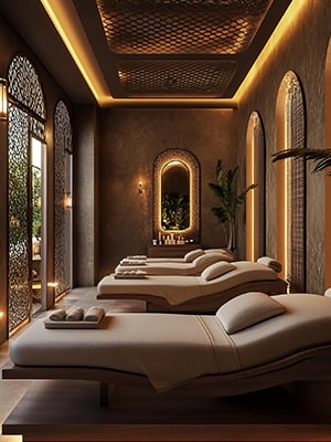 Relaxing spa
atmosphere